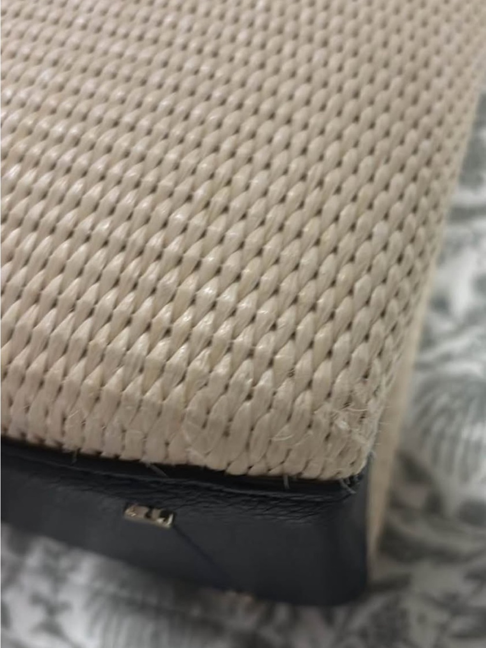 kate spade Beige and Blue Woven Tote Bag - Picture 6 of 7